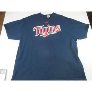 Minnesota Twins Rauch 60 2XL T Shirt Blue 100% Cotton Short Sleeve